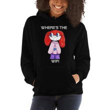 Load image into Gallery viewer, Women's Hoodies Heavy Blend Hooded Sweatshirt. Where's the WIFI. (white lettering) ©