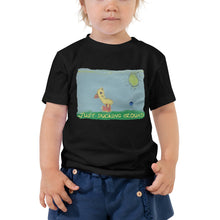 Load image into Gallery viewer, Toddler T-shirt Bella + Canvas Toddler Short Sleeve Tee with Tear Away Label. Just ducking around. ©