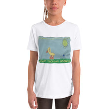 Load image into Gallery viewer, Youth T-shirt Bella + Canvas Short Sleeve Tee with Tear Away Label. Just ducking around. ©