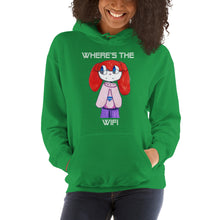 Load image into Gallery viewer, Women's Hoodies Heavy Blend Hooded Sweatshirt. Where's the WIFI. (white lettering) ©