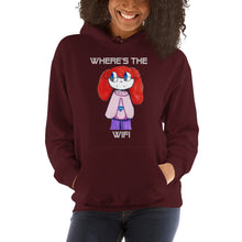 Load image into Gallery viewer, Women's Hoodies Heavy Blend Hooded Sweatshirt. Where's the WIFI. (white lettering) ©