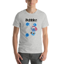 Load image into Gallery viewer, Men&#39;s T-shirts Short Sleeve Jersey T-Shirt. Bubbles. (black lettering) ©