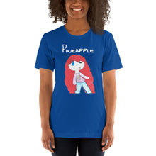 Load image into Gallery viewer, Women's T-shirts Short Sleeve Jersey T-Shirt. Pineapple. (white lettering) ©