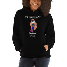 Load image into Gallery viewer, Women's Hoodies Heavy Blend Hooded Sweatshirt. It wasn't me. (white lettering) ©