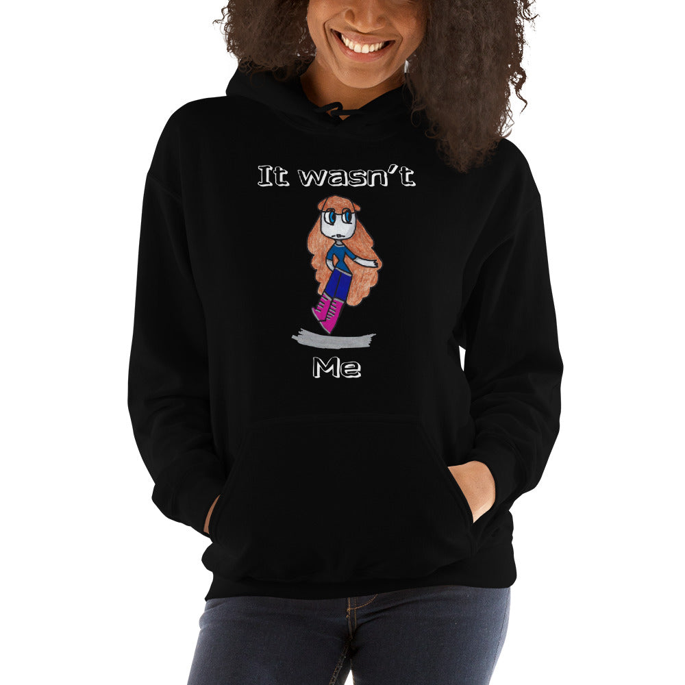 Women's Hoodies Heavy Blend Hooded Sweatshirt. It wasn't me. (white lettering) ©