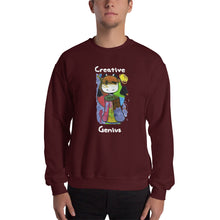 Load image into Gallery viewer, Men&#39;s Sweatshirt Unisex Heavy Blend Crewneck Sweatshirt. Creative Genius. (white lettering) ©