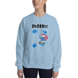 Women's Gildan Sweatshirt Unisex Heavy Blend Crew-neck Sweatshirt. Bubbles. (black lettering) ©