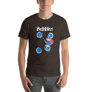 Men's T-shirts Short Sleeve Jersey T-Shirt. Bubbles. (white lettering) ©