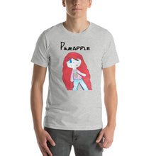 Load image into Gallery viewer, Men&#39;s T-shirts Short Sleeve Jersey T-Shirt. Pineapple. (black lettering) ©