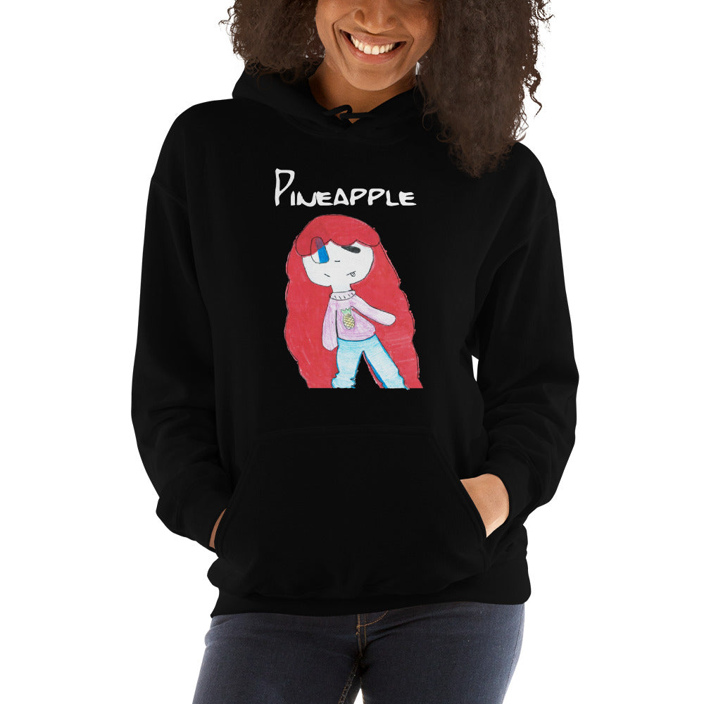 Women's Hoodies Heavy Blend Hooded Sweatshirt. Pineapple. (white lettering) ©