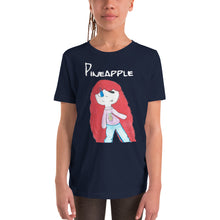 Load image into Gallery viewer, Youth T-shirt Bella + Canvas Short Sleeve Tee with Tear Away Label. Pineapple (white lettering) ©