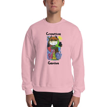 Load image into Gallery viewer, Men&#39;s Sweatshirt Unisex Heavy Blend Crewneck Sweatshirt. Creative Genius. (black lettering) ©