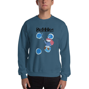 Men's Sweatshirt Unisex Heavy Blend Crewneck Sweatshirt. Bubbles. (black lettering) ©