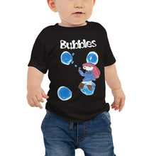 Load image into Gallery viewer, Baby T-shirt Bella + Canvas Baby Jersey Short Sleeve Tee with Tear Away Label. Bubbles. (white lettering) ©