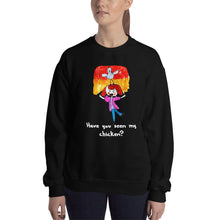 Load image into Gallery viewer, Women&#39;s Gildan Sweatshirt Unisex Heavy Blend Crew-neck Sweatshirt. Have you seen my chicken? (white lettering) ©