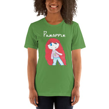 Load image into Gallery viewer, Women's T-shirts Short Sleeve Jersey T-Shirt. Pineapple. (white lettering) ©