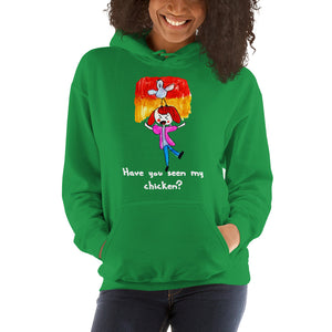 Women's Hoodies Heavy Blend Hooded Sweatshirt. Have you seen my chicken? (white lettering) ©