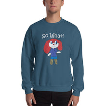 Load image into Gallery viewer, Men&#39;s Sweatshirt Unisex Heavy Blend Crewneck Sweatshirt. So What! (white lettering) ©