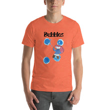 Load image into Gallery viewer, Men&#39;s T-shirts Short Sleeve Jersey T-Shirt. Bubbles. (black lettering) ©