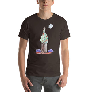 Men's T-Shirts Short Sleeve Jersey T-Shirt. Christmas tree. ©