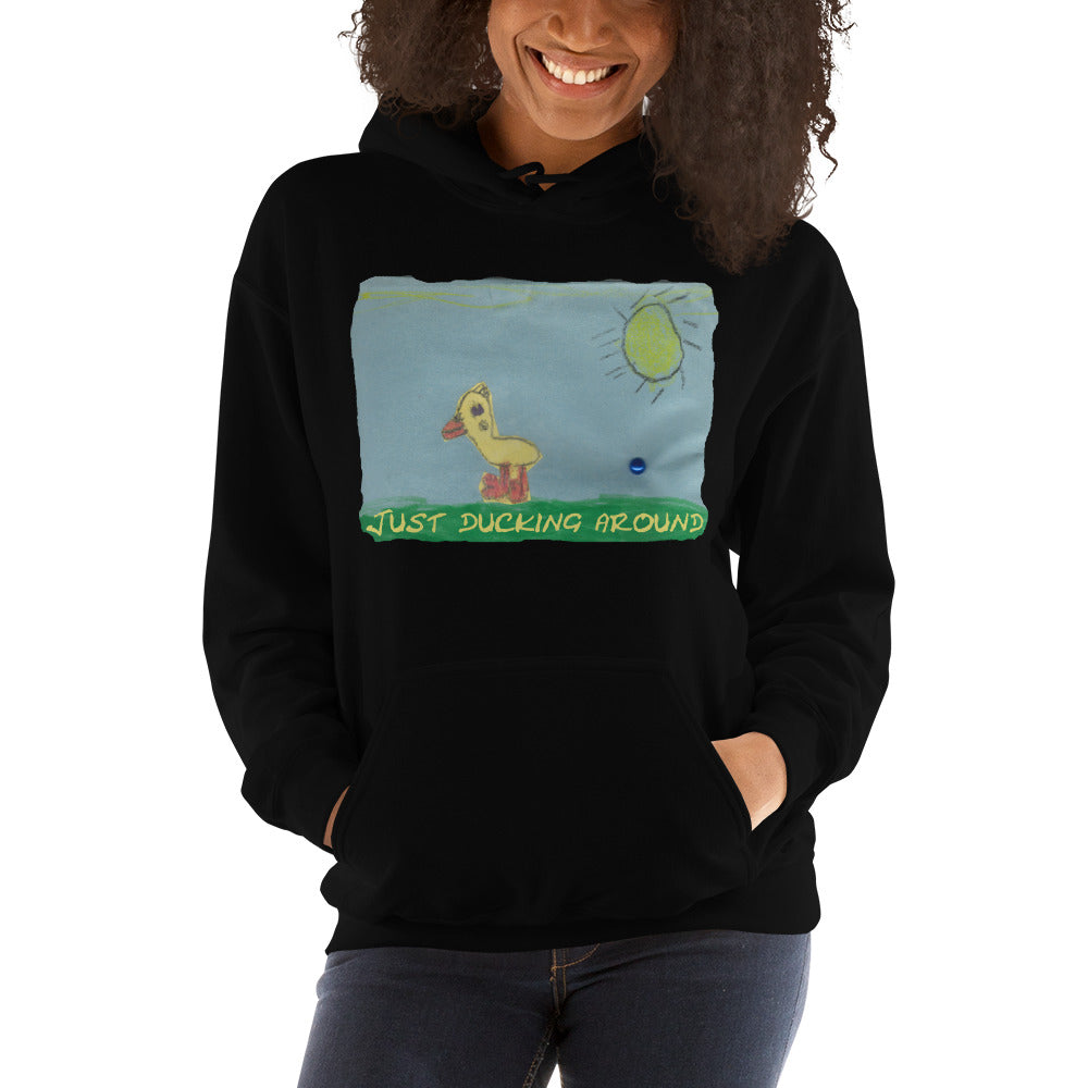 Women's Hoodies Heavy Blend Hooded Sweatshirt. Just ducking around. ©